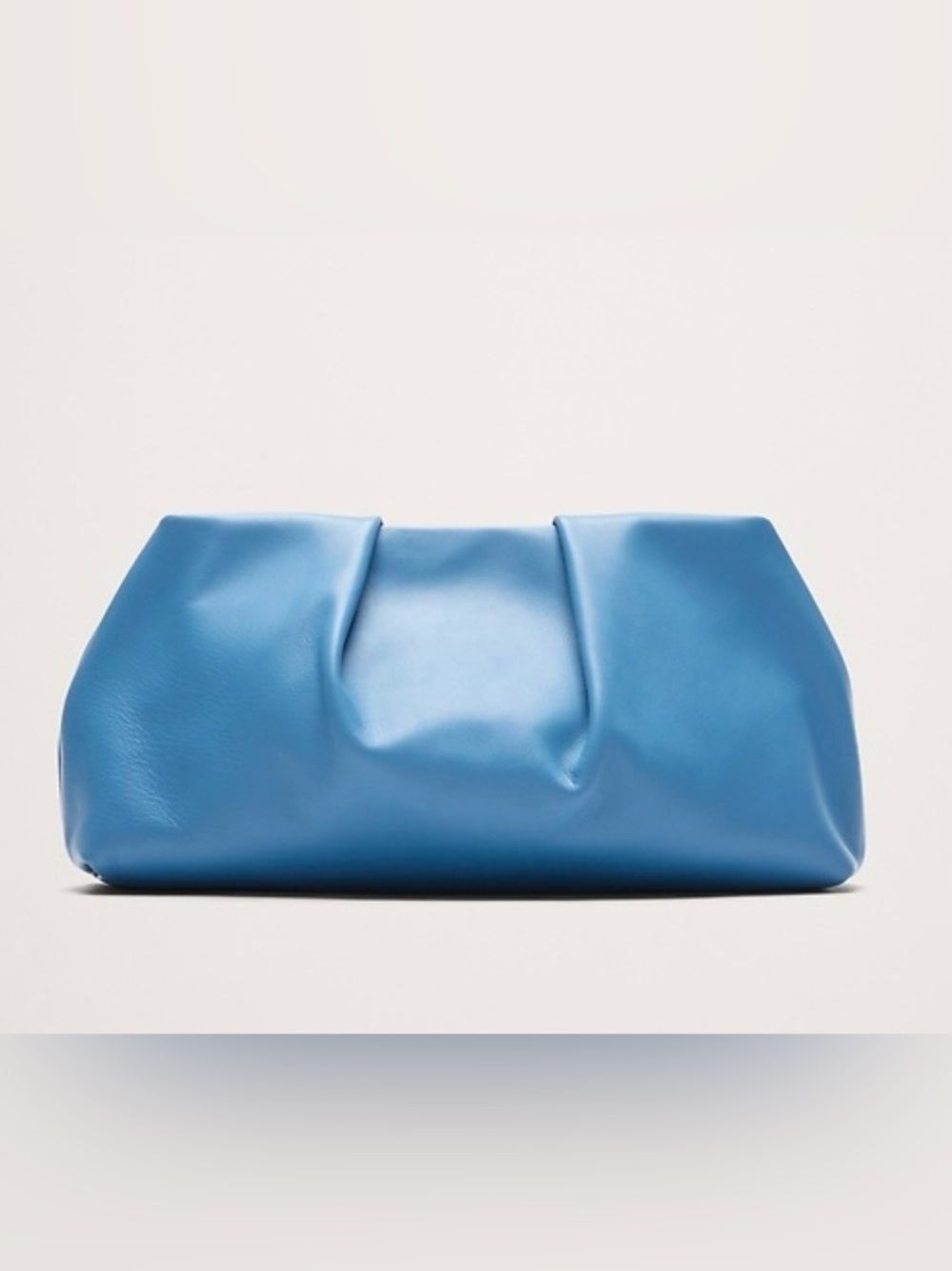 Banana Republic Blue Riviera Gathered Leather Clutch